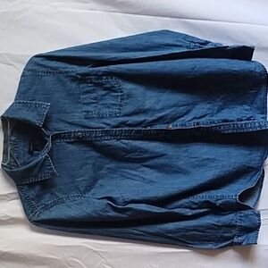 Talbot's denim button front shirt size S